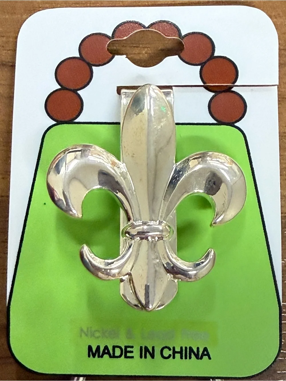 Silver Fleur-de-Lis Keychain Clip